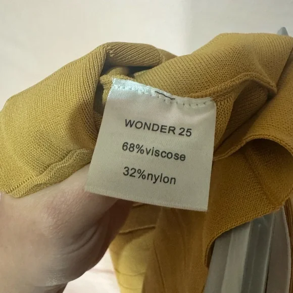 Aleeza Paris Pleated Wonder Skirt In Nugget Carmel Color XL 25 Long Stretch New - Picture 7 of 7